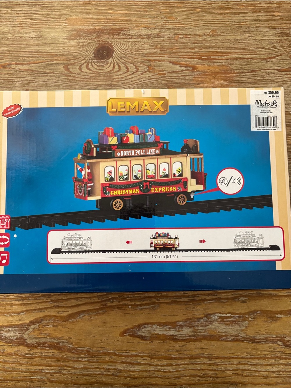 Lemax Christmas Express Train Car - Red, Green, Gold